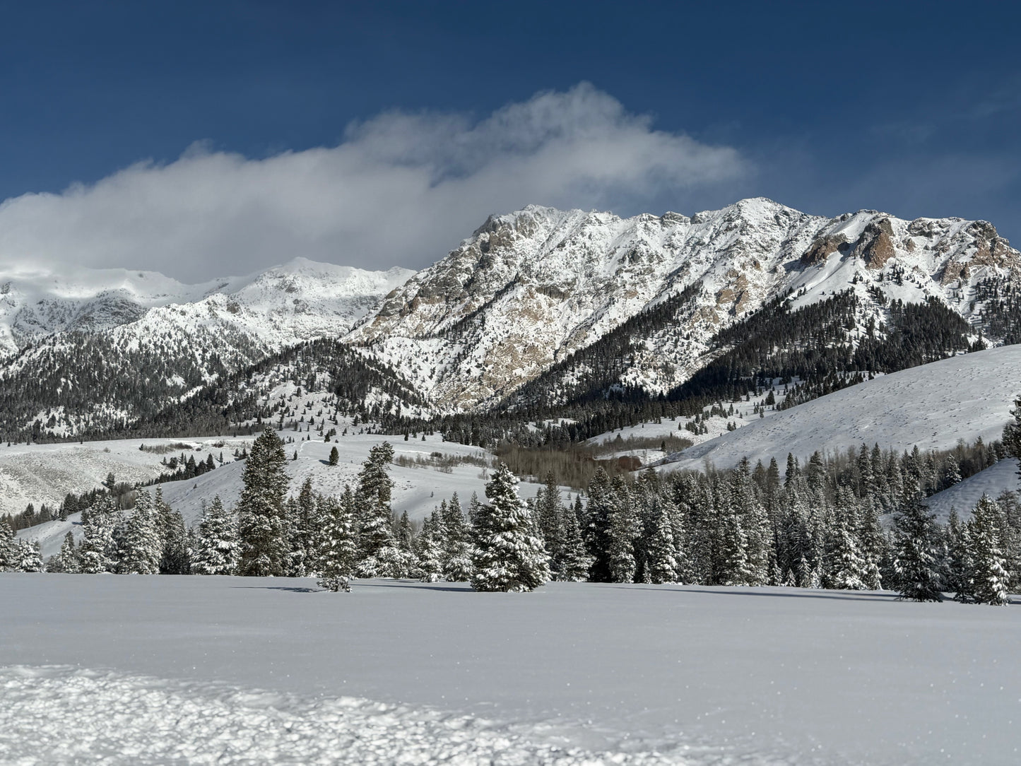 The Boulder Mountains from Billy's Bridge
