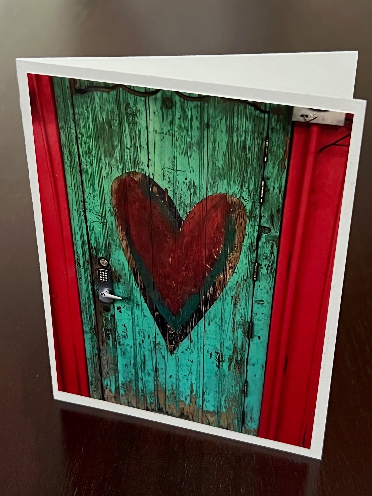 Red heart door