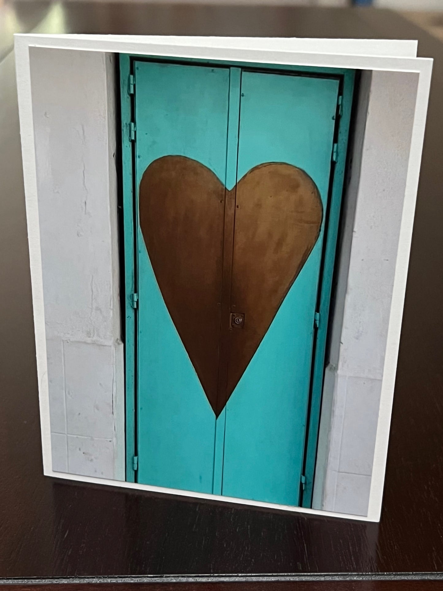 Door with a heart
