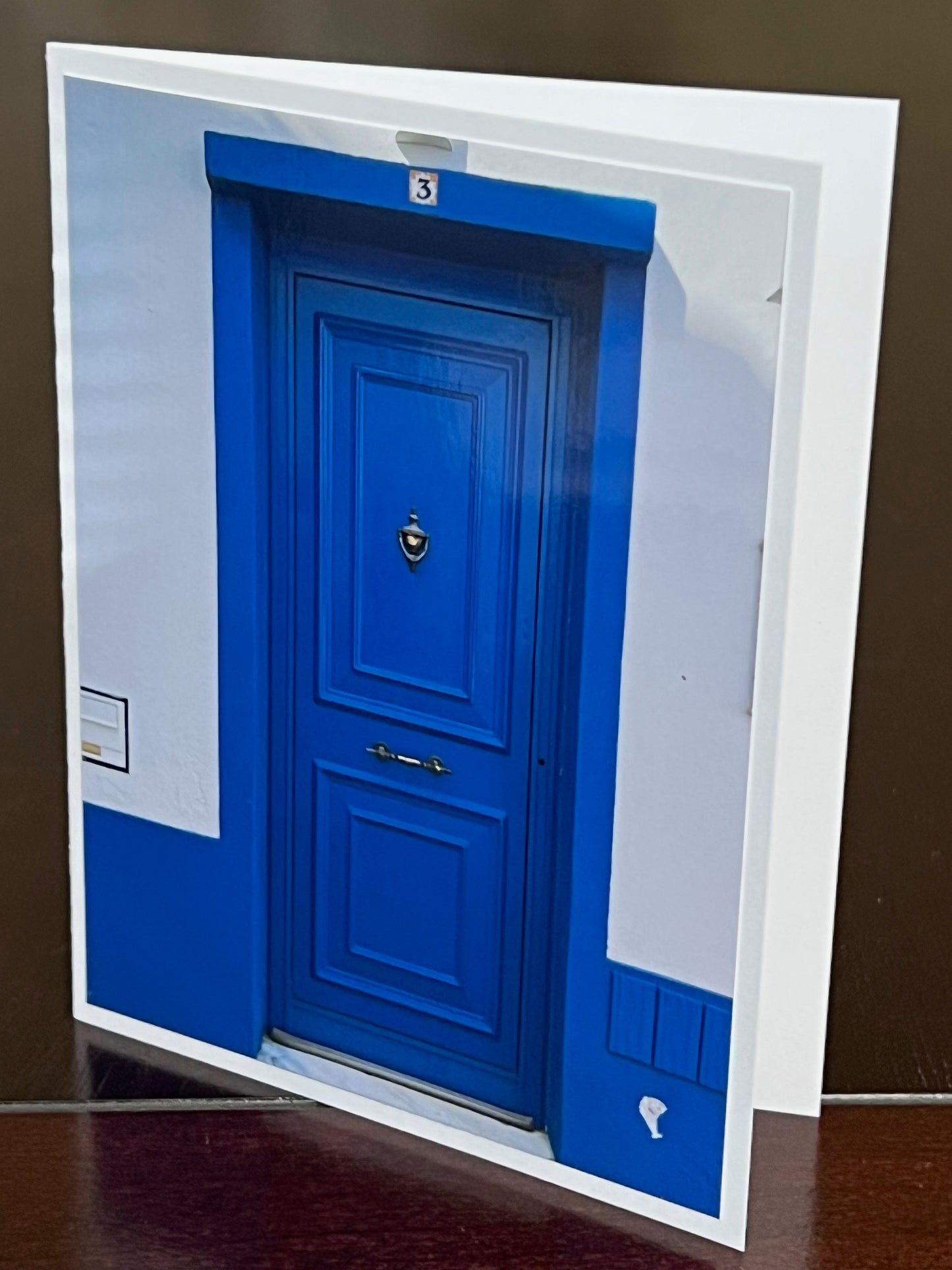 Bright blue door