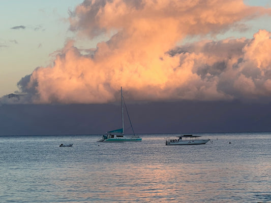 Bright clouds at sunrise