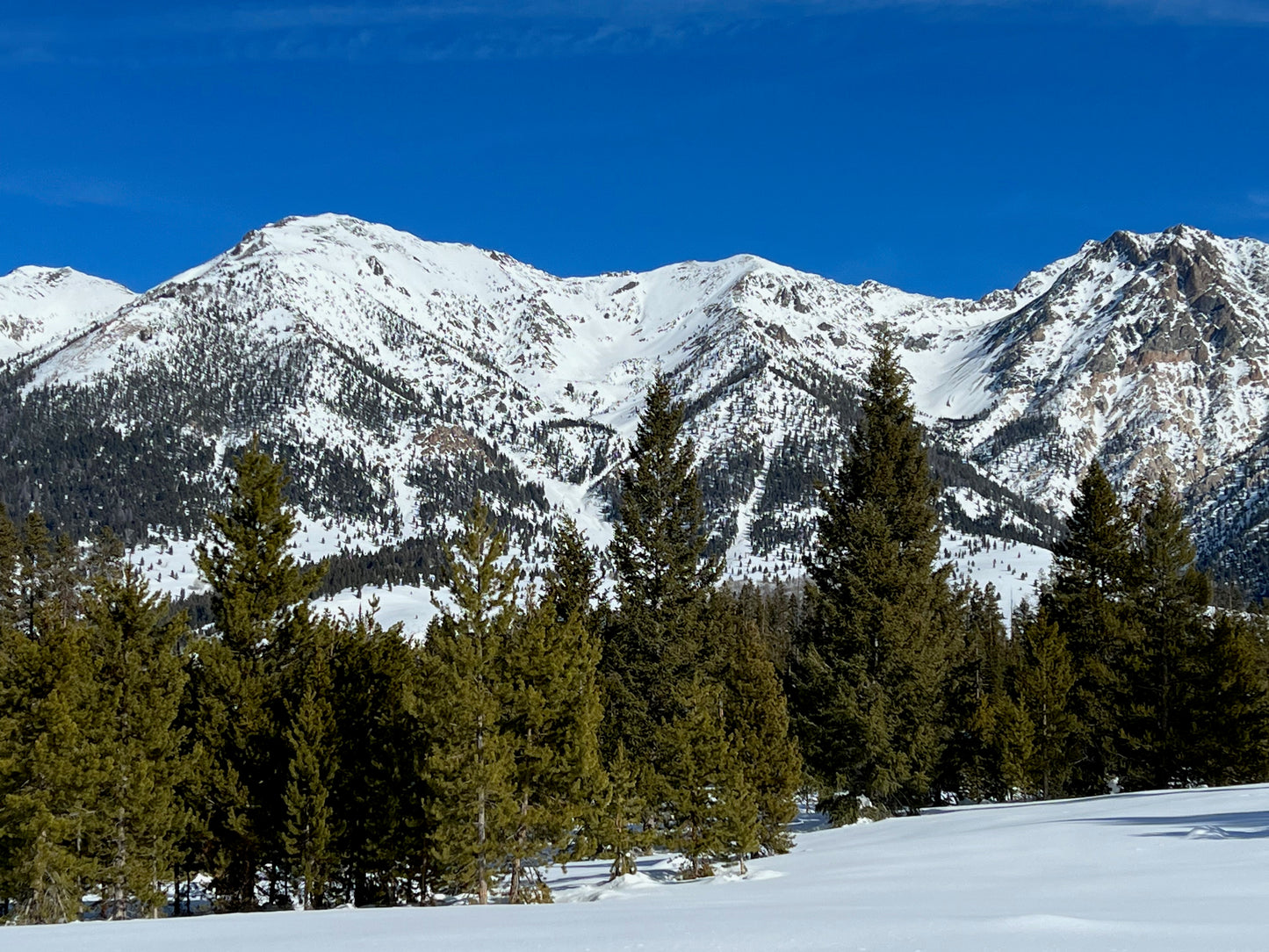 Blue skies in the Boulder Mtns