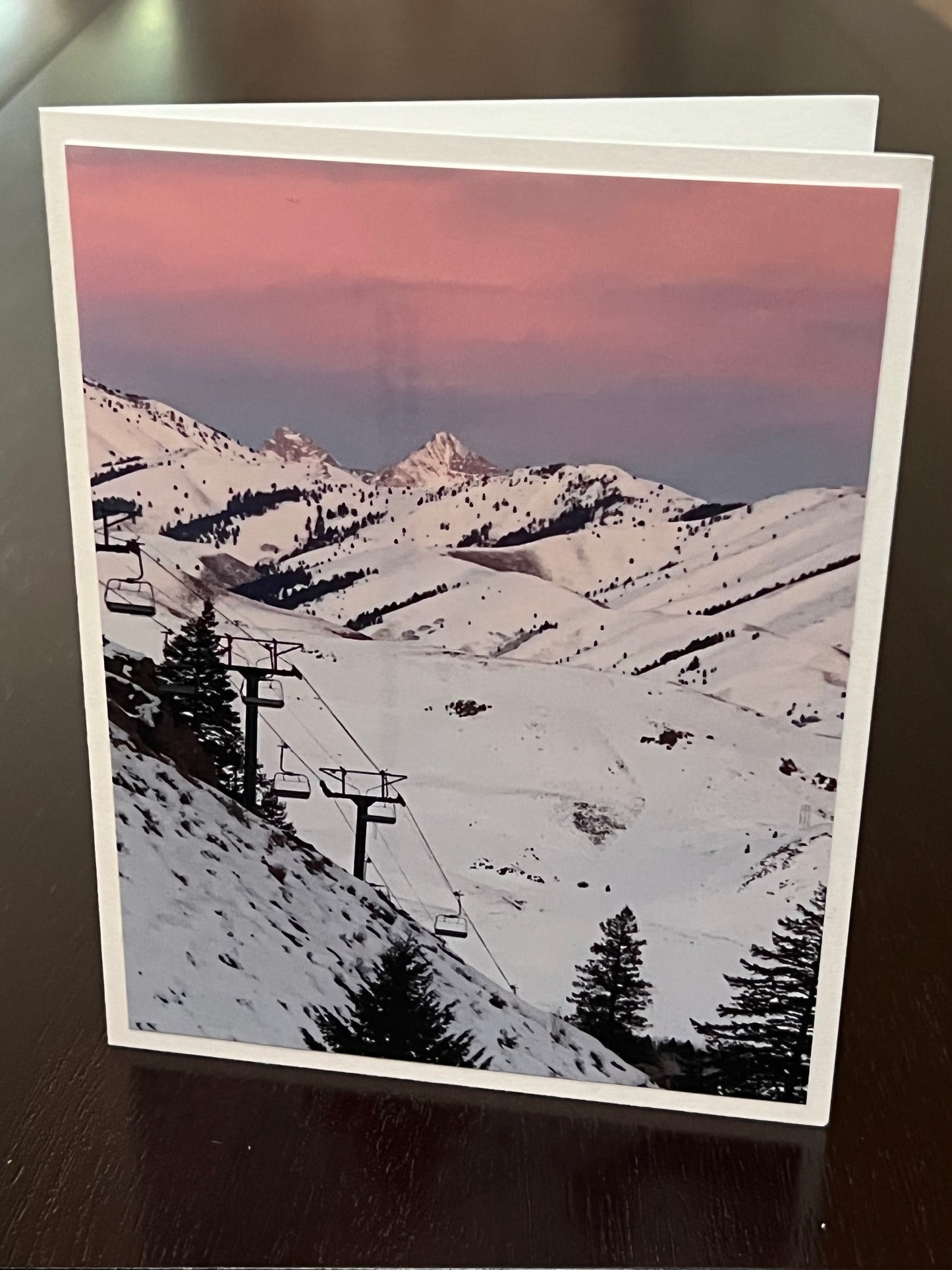 Chair lift at dusk